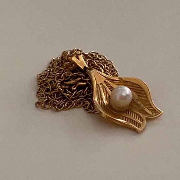 VTG I Van Dell I 14K Gold Filled Necklace with Pearl - Picture 16 of 16